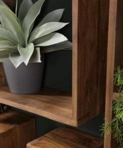 MACABANE Étagères Etagère Murale Carrée 1 Niche En Teck Recyclé -Vaisseliers Soldes Magasin etagere murale carree 1 niche en teck recycle 4