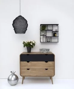 Decoclico Factory Étagères Etagère Murale Carrée Noir -Vaisseliers Soldes Magasin etagere murale carree noir 2