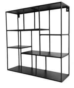 Decoclico Factory Étagères Etagère Murale Carrée Noir