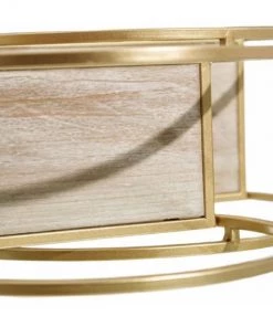 Ixia Étagères Étagère Murale Cercles En Métal Doré - 84x13x54 -Vaisseliers Soldes Magasin etagere murale cercles en metal dore 84x13x54 2