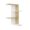 Calicosy Étagères Etagère Murale D'Angle 4 Plateaux H77 Cm - Blanc