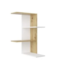 Calicosy Étagères Etagère Murale D'Angle 4 Plateaux H77 Cm - Blanc