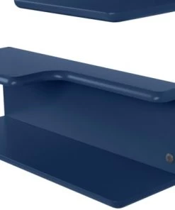 Meubles & Design Étagères Etagère Murale Design En Bois Bleu Foncé -Vaisseliers Soldes Magasin etagere murale design en bois bleu fonce 5
