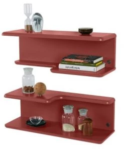 Meubles & Design Étagères Etagère Murale Design En Bois Orange -Vaisseliers Soldes Magasin etagere murale design en bois orange 2