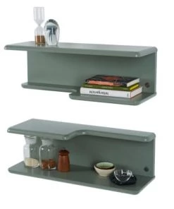 Meubles & Design Étagères Etagère Murale Design En Bois Vert -Vaisseliers Soldes Magasin etagere murale design en bois vert 2