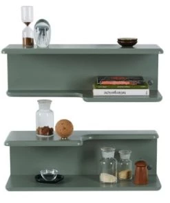 Meubles & Design Étagères Etagère Murale Design En Bois Vert -Vaisseliers Soldes Magasin etagere murale design en bois vert 4