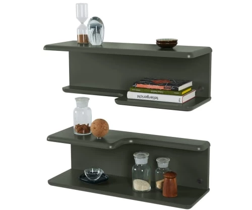 Meubles & Design Étagères Etagère Murale Design En Bois Vert Foncé 3 Meubles & Design Étagères Etagère Murale Design En Bois Vert Foncé – Image 3