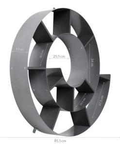 Kare Design Étagères Etagère Murale En Acier Gris Argenté D80 -Vaisseliers Soldes Magasin etagere murale en acier gris argente d80 3