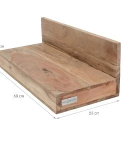 WOMO-DESIGN Étagères Etagère Murale En Bois 60 X 23 X 18 Cm -Vaisseliers Soldes Magasin etagere murale en bois 60 x 23 x 18 cm 2