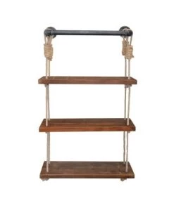 Toilinux Étagères Etagère Murale En Bois D'épicéa