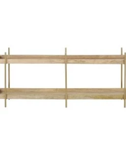 Maisons Du Monde Étagères Etagère Murale En Bois De Manguier Et Métal Doré