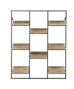 Maisons Du Monde Étagères Etagère Murale En Bois De Sapin Et Métal Noir
