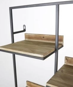 Maisons Du Monde Étagères Etagère Murale En Bois De Sapin Et Métal Noir -Vaisseliers Soldes Magasin etagere murale en bois de sapin et metal noir 1000 6 34 222910 3