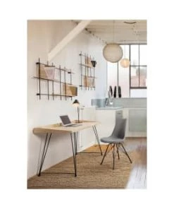 Vaisseliers Soldes Magasin -Vaisseliers Soldes Magasin etagere murale en bois et metal 4 tablettes l105 1