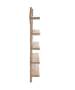 Wadiga Étagères Étagère Murale En Bois Naturel 5 Plateaux 75x25x180,5cm -Vaisseliers Soldes Magasin etagere murale en bois naturel 5 plateaux 75x25x180 5cm 2