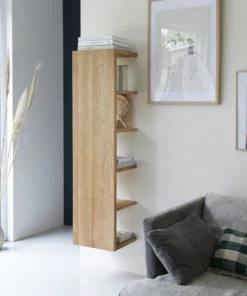 Tikamoon Étagères Etagère Murale En Chêne Massif