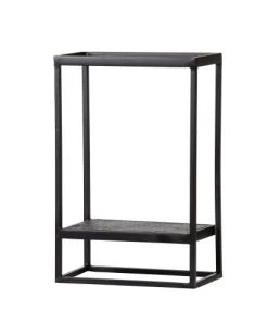 Woood Étagères Étagère Murale En Métal 40x60cm Noir -Vaisseliers Soldes Magasin etagere murale en metal 40x60cm noir 3