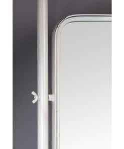 Dutchbone Étagères Etagère Murale En Métal Avec Miroir Blanc -Vaisseliers Soldes Magasin etagere murale en metal avec miroir blanc 4