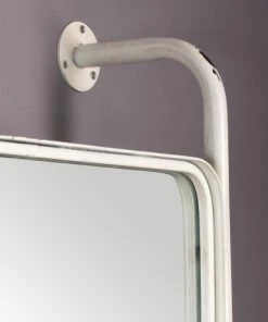 Dutchbone Étagères Etagère Murale En Métal Avec Miroir Blanc -Vaisseliers Soldes Magasin etagere murale en metal avec miroir blanc 5