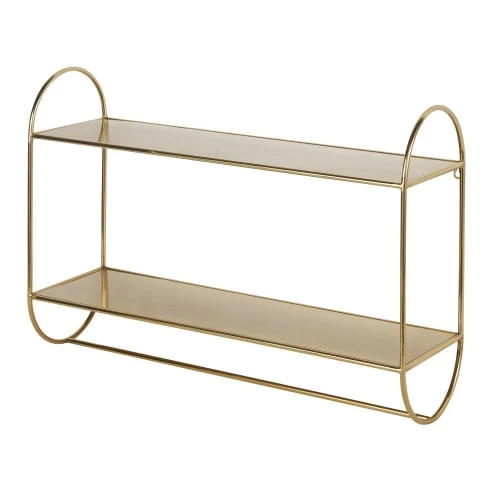 Maisons Du Monde Étagères Etagère Murale En Métal Doré 2 Maisons Du Monde Étagères Etagère Murale En Métal Doré – Image 2