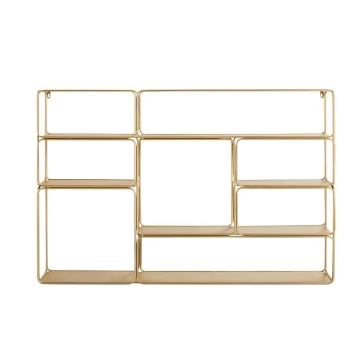 Maisons Du Monde Étagères Étagère Murale En Métal Doré 1 Maisons Du Monde Étagères Étagère Murale En Métal Doré