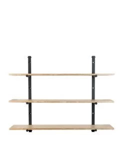 Zuiver Étagères Étagère Murale En Métal Et Bois Clair