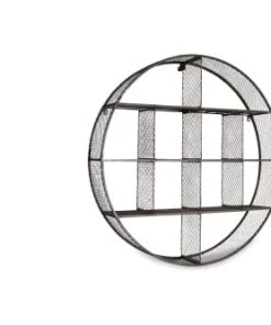 PIB Étagères Etagère Murale En Métal Gris