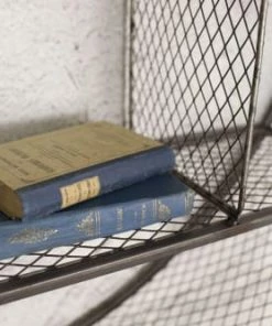 PIB Étagères Etagère Murale En Métal Gris -Vaisseliers Soldes Magasin etagere murale en metal gris 3