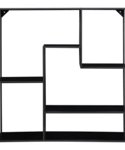 Meubles & Design Étagères Étagère Murale En Métal Noir 85x85cm -Vaisseliers Soldes Magasin etagere murale en metal noir 85x85cm 2