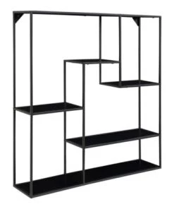 Meubles & Design Étagères Étagère Murale En Métal Noir 85x85cm