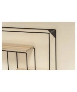 Wadiga Étagères Étagère Murale En Métal Noir Et Bois De Pin 40x40x11 -Vaisseliers Soldes Magasin etagere murale en metal noir et bois de pin 40x40x11 2