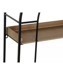 Wadiga Étagères Étagère Murale En Métal Noir Et Bois Fenêtre 60x18x107cm -Vaisseliers Soldes Magasin etagere murale en metal noir et bois fenetre 60x18x107cm 3