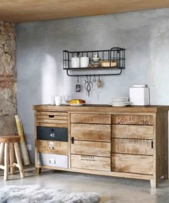 Maisons Du Monde Étagères Étagère Murale En Métal Noir Et Manguier -Vaisseliers Soldes Magasin etagere murale en metal noir et manguier 1000 9 1 155678 6