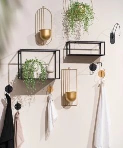 Mica Decorations Étagères Étagère Murale En Métal Noir L41 -Vaisseliers Soldes Magasin etagere murale en metal noir l41 5