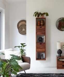 Tikamoon Étagères Etagère Murale En Palissandre Massif