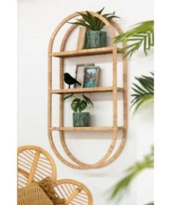Hellin Étagères Etagère Murale En Rotin -Vaisseliers Soldes Magasin etagere murale en rotin 12