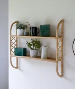 Tikamoon Étagères Etagère Murale En Rotin -Vaisseliers Soldes Magasin etagere murale en rotin 3