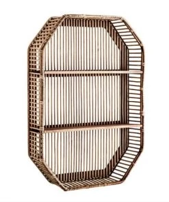 Madam Stoltz Étagères Étagère Murale En Rotin Marron