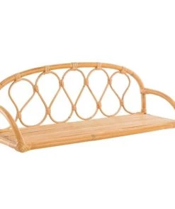 Kok Maison Étagères Etagère Murale En Rotin Vintage Beige
