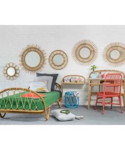 Kok Maison Étagères Etagère Murale En Rotin Vintage Beige -Vaisseliers Soldes Magasin etagere murale en rotin vintage beige 3