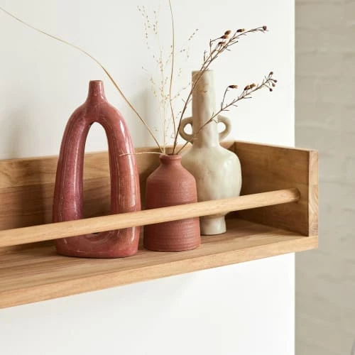 Tikamoon Étagères Etagère Murale En Teck Massif 100 Cm 2 Tikamoon Étagères Etagère Murale En Teck Massif 100 Cm – Image 2