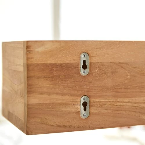 Tikamoon Étagères Etagère Murale En Teck Massif 100 Cm 3 Tikamoon Étagères Etagère Murale En Teck Massif 100 Cm – Image 3