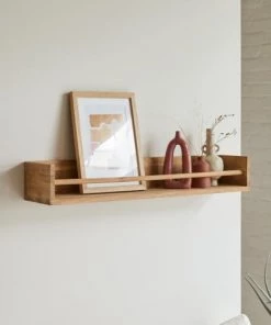 Tikamoon Étagères Etagère Murale En Teck Massif 100 Cm 8 Tikamoon Étagères Etagère Murale En Teck Massif 100 Cm -Vaisseliers Soldes Magasin etagere murale en teck massif 100 cm 3