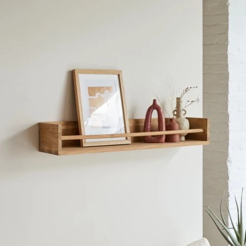 Tikamoon Étagères Etagère Murale En Teck Massif 100 Cm 4 Tikamoon Étagères Etagère Murale En Teck Massif 100 Cm – Image 4