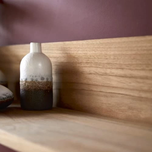 Tikamoon Étagères Etagère Murale En Teck Massif 3 Tikamoon Étagères Etagère Murale En Teck Massif – Image 3