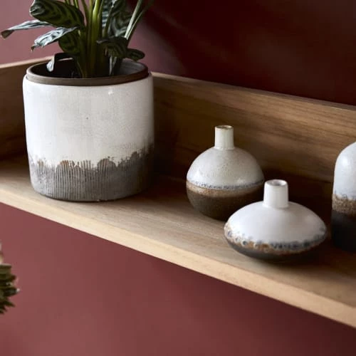 Tikamoon Étagères Etagère Murale En Teck Massif 4 Tikamoon Étagères Etagère Murale En Teck Massif – Image 4