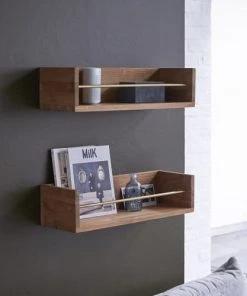 Tikamoon Étagères Etagère Murale En Teck Massif 60 Cm -Vaisseliers Soldes Magasin etagere murale en teck massif 60 cm 9