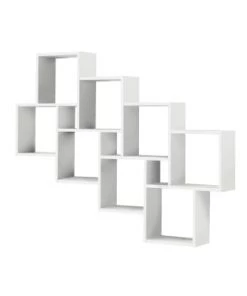 Calicosy Étagères Etagère Murale Flottante 11 Compartiments - Blanc -Vaisseliers Soldes Magasin etagere murale flottante 11 compartiments blanc 4