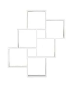 Calicosy Étagères Étagère Murale Flottante 8 Compartiments - Aspect Chêne Artisan -Vaisseliers Soldes Magasin etagere murale flottante 8 compartiments blanc