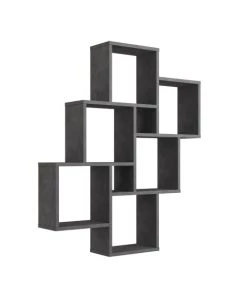 Calicosy Étagères Étagère Murale Flottante 8 Compartiments - Gris